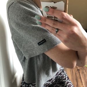 Calvin Klein cropped t shirt.